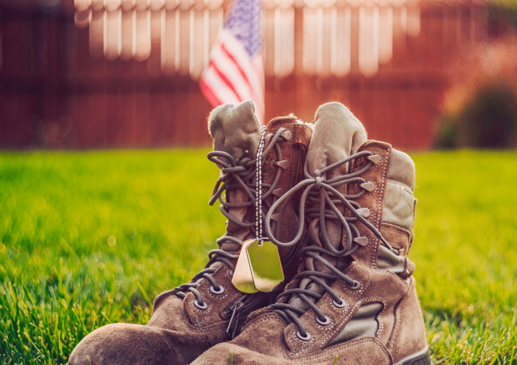 Boots and Flag
